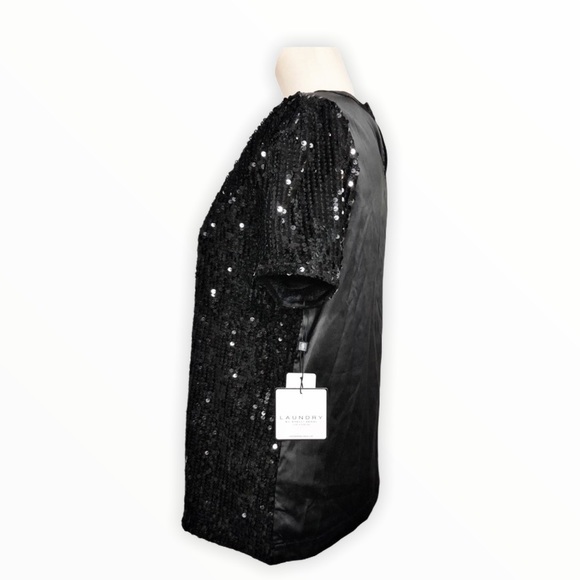 New Laundry By Shelli Segal Black Top
Black Short Sleeve Sequin Blouse XS/ TP - Picture 3 of 5